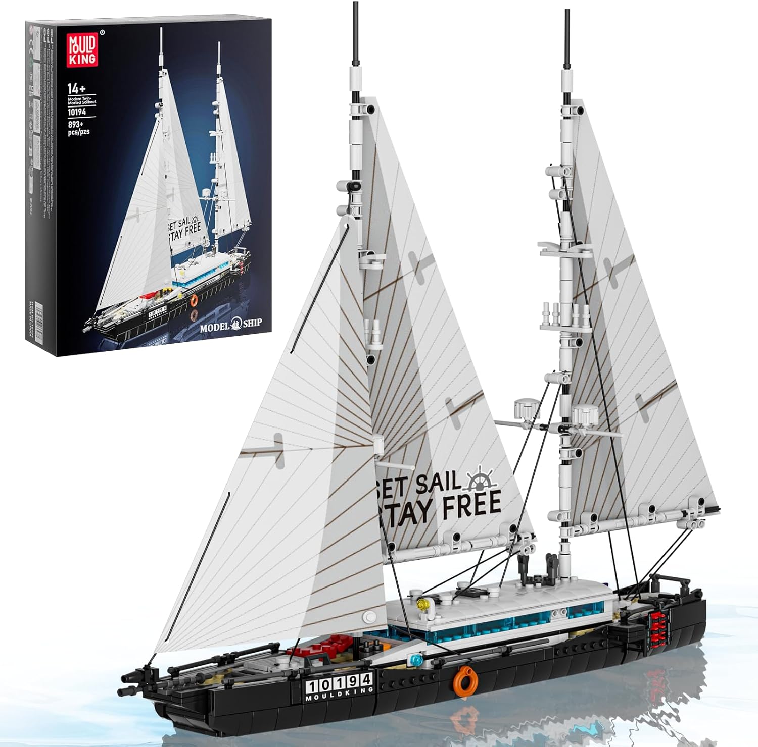 Modernes Zweimast-Segelboot Modernes Zweimast-Segelboot