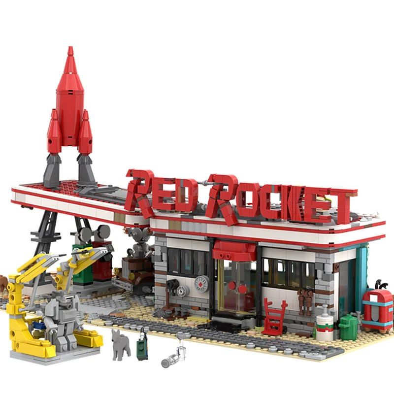 MOC Red Rocket Modular Gas Station from Fallout